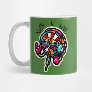 Rock N Roll - Cool Funky Dart  Printed Mug